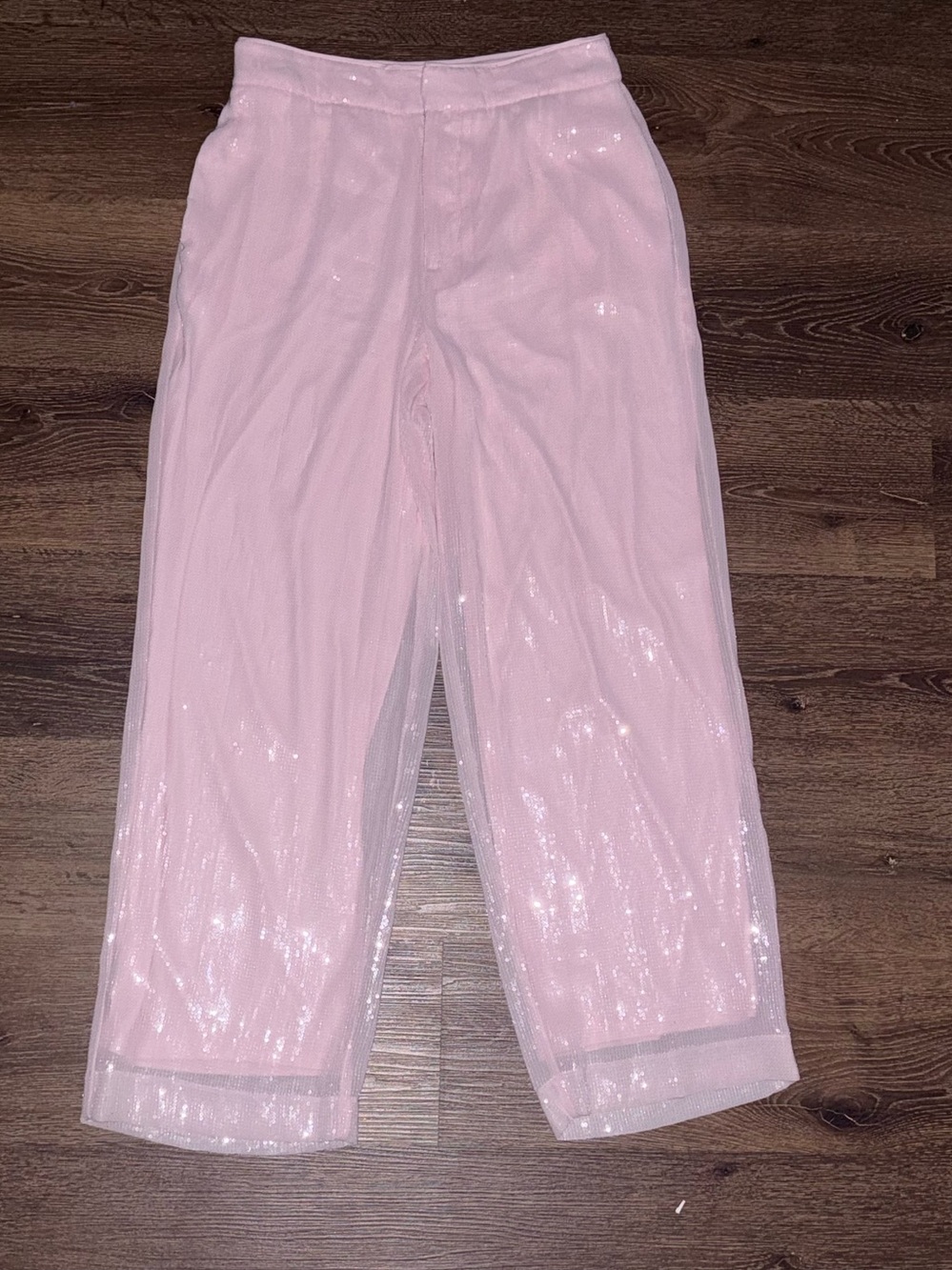 ✨ ON 34th Pink Sequin Wide-Leg Pants – Size 8 ✨